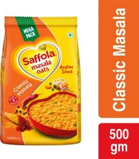 Saffola Masala Oats, Tasty Evening , Healthy Snack, Classic Masala Pouch