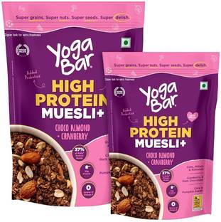 Yogabar Muesli Choco Almond Cranberry 850g with Free 350g Pouch Pouch