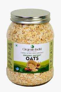 Orgrain India Organic Instant Oats | Gluten Free Oats | Healthy Breakfast Cereal | Whole Grain Jar