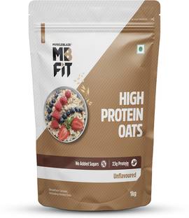 MUSCLEBLAZE Fit High Protein Oats, 23 g Protein, No Added Sugars, for Weight Management Pouch