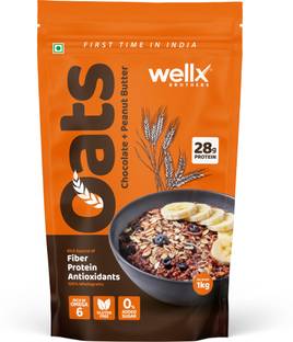 Wellx Brothers Chocolate Peanut Butter Oats 1 kg Pouch
