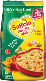 Saffola by Saffola Masala Oats,Veggie Twist |Anytime Snack |Ready in 3 mins |No added preservatives Pouch