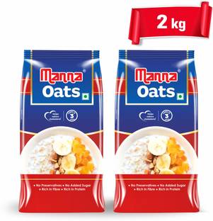 Manna Instant Rolled Oats for Weight Management & Supports Heart Health Plastic Bottle