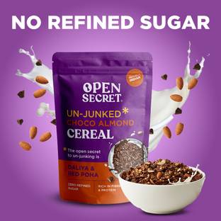 OPEN SECRET High Protein Choco Almond Muesli � Healthy & Crunchy Breakfast Pouch
