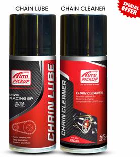 AUTO PICKUP Primum Quality Chain Lube and Motorcycle Chain Cleaner Set Of 2 {150 ml} Engine Cleaner
