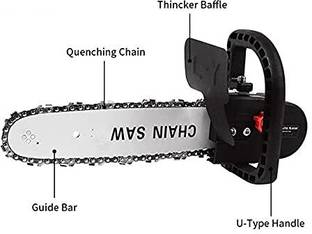 CHAHAR POWER TOOLS 12"Electric Chainsaw Bracket Set for 5" Angle Grinder Machine (grinder not included) Corded Chainsaw