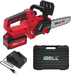 iBELL BS20-12 Cordless Chainsaw Brushless,1200W,20V Max,12” Guide Bar,3/8” Chain Pitch 4500 RPM,4.0Ah Li-Ion Battery in BMC Box Cordless Chainsaw