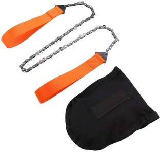 PalD Pocket Chainsaw Survival Camping Saw Heavy Duty Steel Folding Chain Hand Saw for Camping Hunting On Foot Cutting Wood Outdoor Survival Gear Corded & Cordless Chainsaw