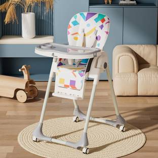 आर फोर रैबिट Marshmallow High Chair for Baby, Multiple Recline Position High Chair - White