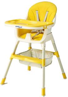 BUMTUM 4in1 Convertible Folding Baby High Chair Feeding Seat With Footrest Storage Net