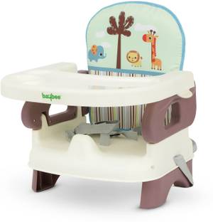 baybee Deluxe Comfort Folding Booster Seat | Toddlers Booster Seat for Eating with 3-Point Harness Secures Baby Tightly While You Feed -Dishwasher Safe Tray