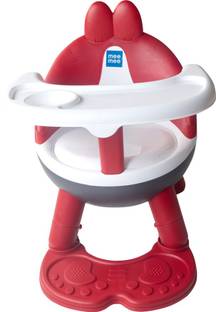 MeeMee 2 in 1 Foldable Booster Seat with Feeding Tray (Red)