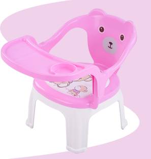 baybee Bear Painted Foldable Baby Pink Chair