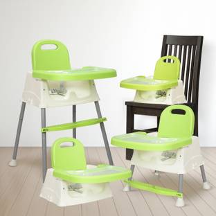 LuvLap 4-in-1 Convertible Baby High Chair with Footrest, Low Chair & Booster Seat
