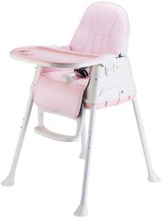 SYGA High Chair for Baby Kids,Safety Toddler Feeding Booster Seat Dining Table Chair with Cushion (Pink)