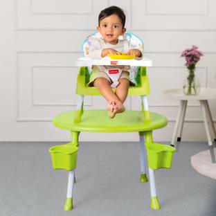 LuvLap 4-in-1 Convertible Baby High Chair with Printed Cushion & 5-Point Safety Belts