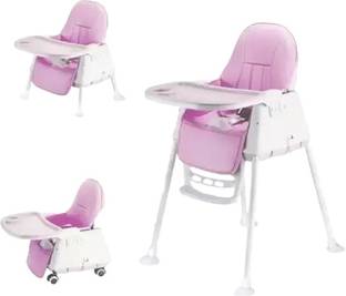 DEEJAY High Chair for Baby, 4-in-1 Portable Chair with Removable Tray & Seat Cushion