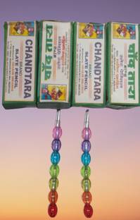 chandtara 4 pkt green slate pencil with 2 rainbow pencil Writing Writing
