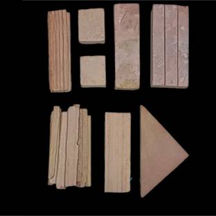 Brighty 1 kg red slate bar chip pencil cube slate stone pure natural pack of 10 billards Chalk box