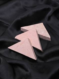 Brighty 250gms red natural earthy small slate traingle made from natural shale stone billards chalk box