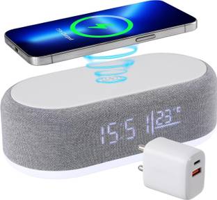 यूनीगेन UNICLOCK Wireless Charger | Alram Clock | Speaker with 30W Adapter चार्जिंग पैड