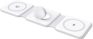 Ezerio 3 in 1 Magnetic Foldable Super Fast Wireless Charger Compatible for iPhone SEM Charging Pad