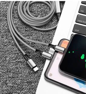 BUFONA 3in1 Charging Cable Usb Fast MultiplePin Data Cable For iOS/Type-C/Android Charging Pad