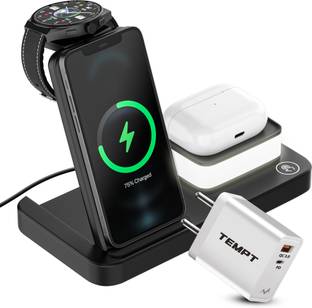 TEMPT Lumina Wireless Charger With Lamp, 4 in 1 Magnetic Mag-Safe Charger Charging Pad