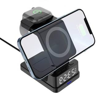 MARS Wireless Charging Station with Clock for iWatch, Airpods, iPhone 14/13/12/11 Pro Charging Pad