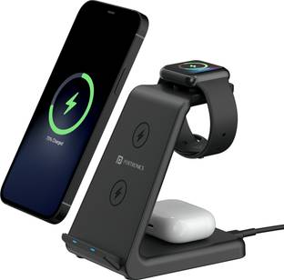Portronics Freedom Trio 15w 3 in 1 Desktop Wireless Charger for QI Enable Devices Charging Pad