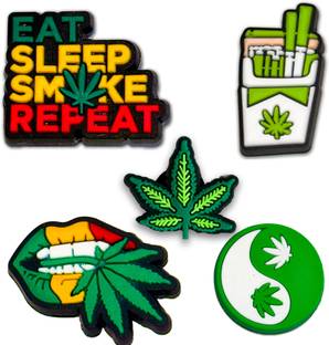Questsole Smokey People Charms Set For Clogs Rubber Shoe Charm