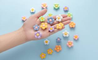 voldot Flowers Shoes Charms for Croc Clog Slides Sandals Decoration Rubber Shoe Charm