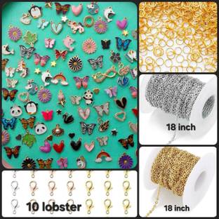 ELCETRATD JEWELLERY [14] shimmering beautiful any random 14 charms combo Brass Charm Set