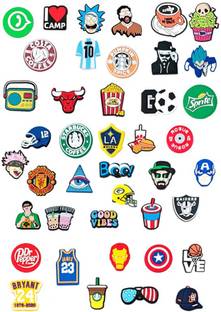 Batu Lee Random Style 8 Pcs Croc/Clogs Decoration Expressive for Every Step Silicone Shoe Charm