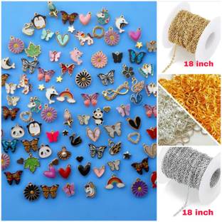 ELCETRATD JEWELLERY [14] shimmering beautiful any random 14 charms combo Brass Charm Set