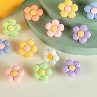 voldot Flower Charms 10 Pcs Decoration Waterproof Cartoon Shoe Pins Charms Rubber Shoe Charm