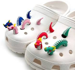 Batu Lee Pack of 2 Sets 3D Dragon Shoe Charms for Unisex-Adult and Kids (Blue-Green) Silicone Shoe Charm