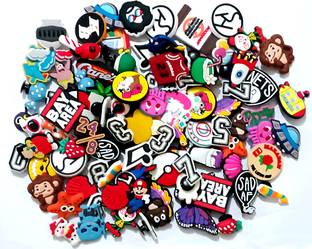 Batu Lee Random Style 30 Pcs Croc/Clogs Decoration Expressive Shoe Charms for Every Step Silicone Shoe Charm