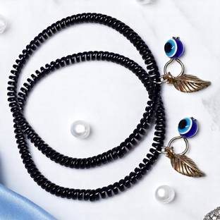 AjaraGems Expandable Evil Eye Charm Wired Bracelet Plastic Charm Set