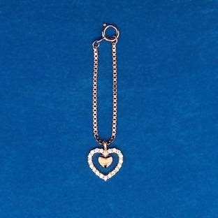 Ezurr Nested Heart Watch Charm (Pure Silver) - Rose Gold Sterling Silver Watch Charm