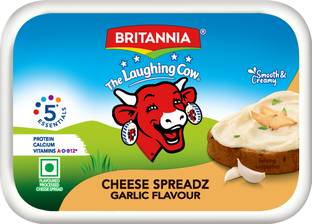 Britannia The Laughing Cow Spreadz garlic flavour Processed cheese Spread