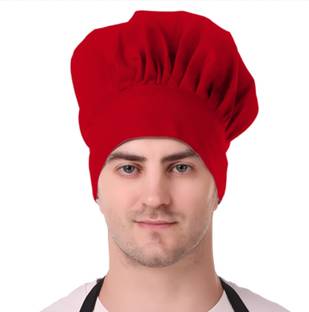 Kodenipr Club Red Chef Cap/ Cook Cap/ Baker Cap/ Chef Hat