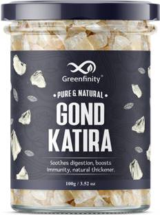 Greenfinity Gond Katira Pure (Jar Pack) | Tragacanth | Keep body cool | Dried Gum Raw Chewing Gum