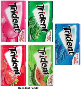 Decadent Foods Trident Variety Pack Long Lasting Mix Flavour Chewing Gum
