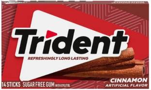 TRIDENT Sugar Free Gum (IMPORTED FROM USA) Cinnamon Artificial Flavor Chewing Gum