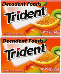 Decadent Foods Trident Sugar Free Gum | Tropical Flavour Chewing Gum