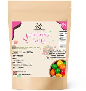 HUNGRY HARVEST Chewing Gum Balls – Perfect for Celebrations & Party Fruits Chewing Gum