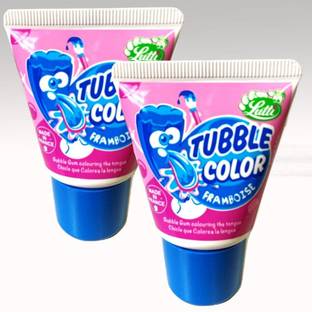 LUTTI Tubble Gum Raspberry Tongue Painter | Raspberry Flavor Chewing Gum