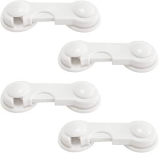 SYGA Baby Safety Locks Uses Dual AdhesiveTape ChildProof Cabinets Drawer(White 4 Pcs) Child Safety Latch Lock