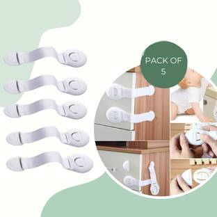 Life Zest Kids Safety Locks – Best Baby Proof Door & Drawer Straps (5 pcs) Child Safety Strap Lock